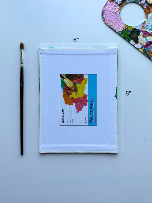 Hand-Painted Aurora Borealis Camping Scene | 5”x7” Original Canvas Art | Northern Lights Landscape