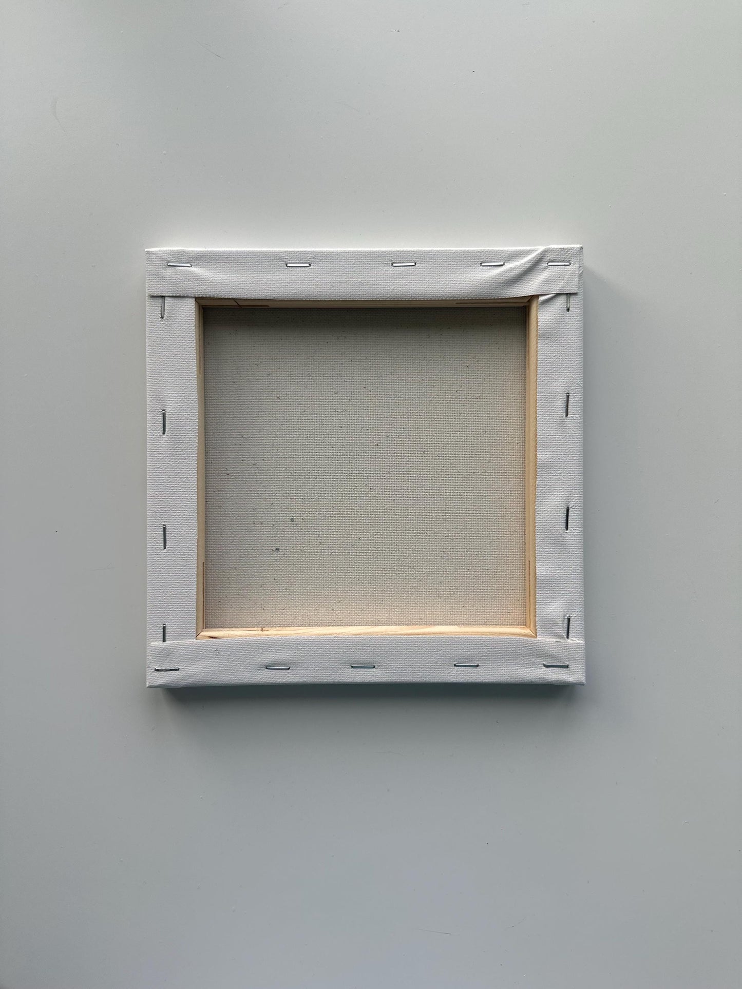 Red Winter Sunset Painting, Snowy Cabin Landscape Art, Original Acrylic Winter Scene, 8x8 Canvas