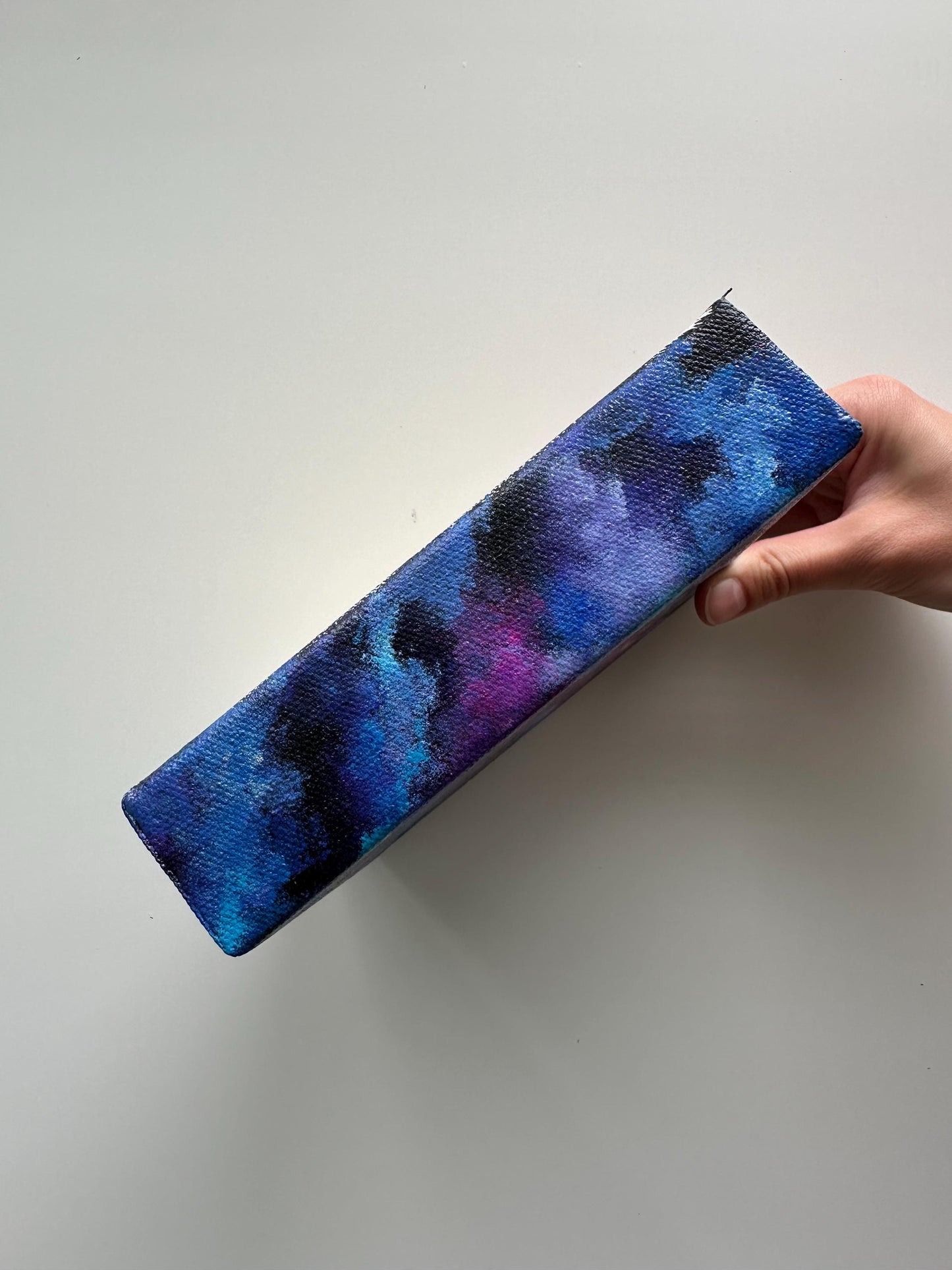 Cosmic Bloom – 6x6 Galaxy Acrylic Painting on Canvas