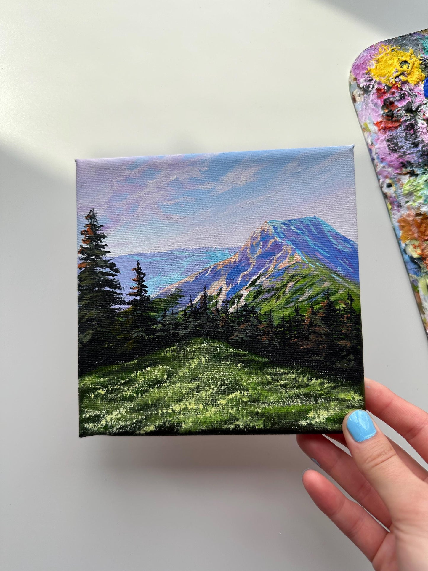 Acrylic Landscape Mountain Scene Art Paintings on Canvas