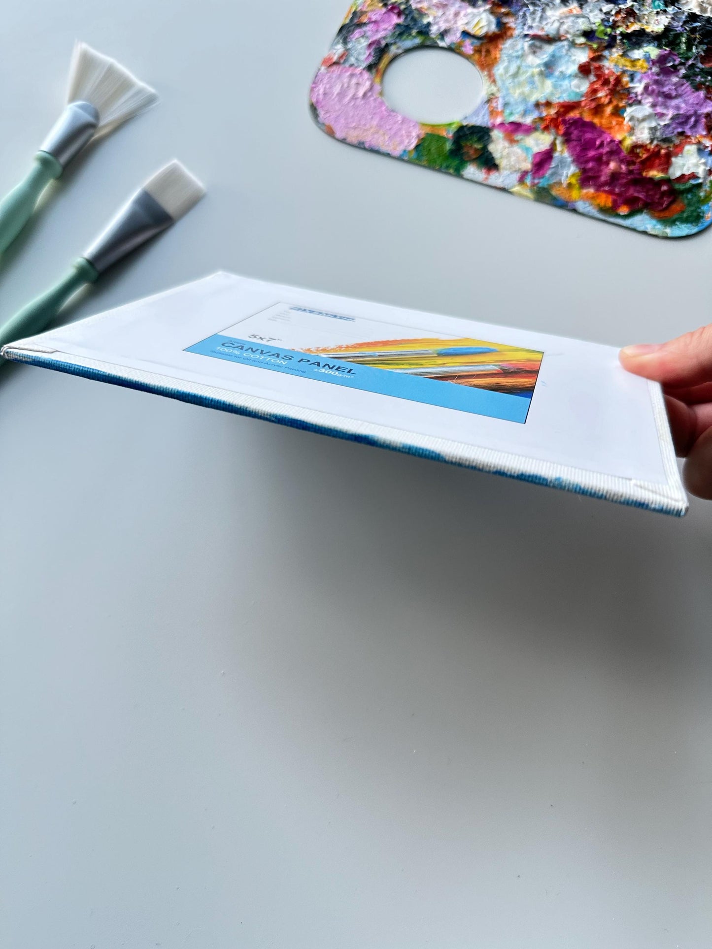 Original Palm Tree Painting: Tropical Landscape Art (5x7)