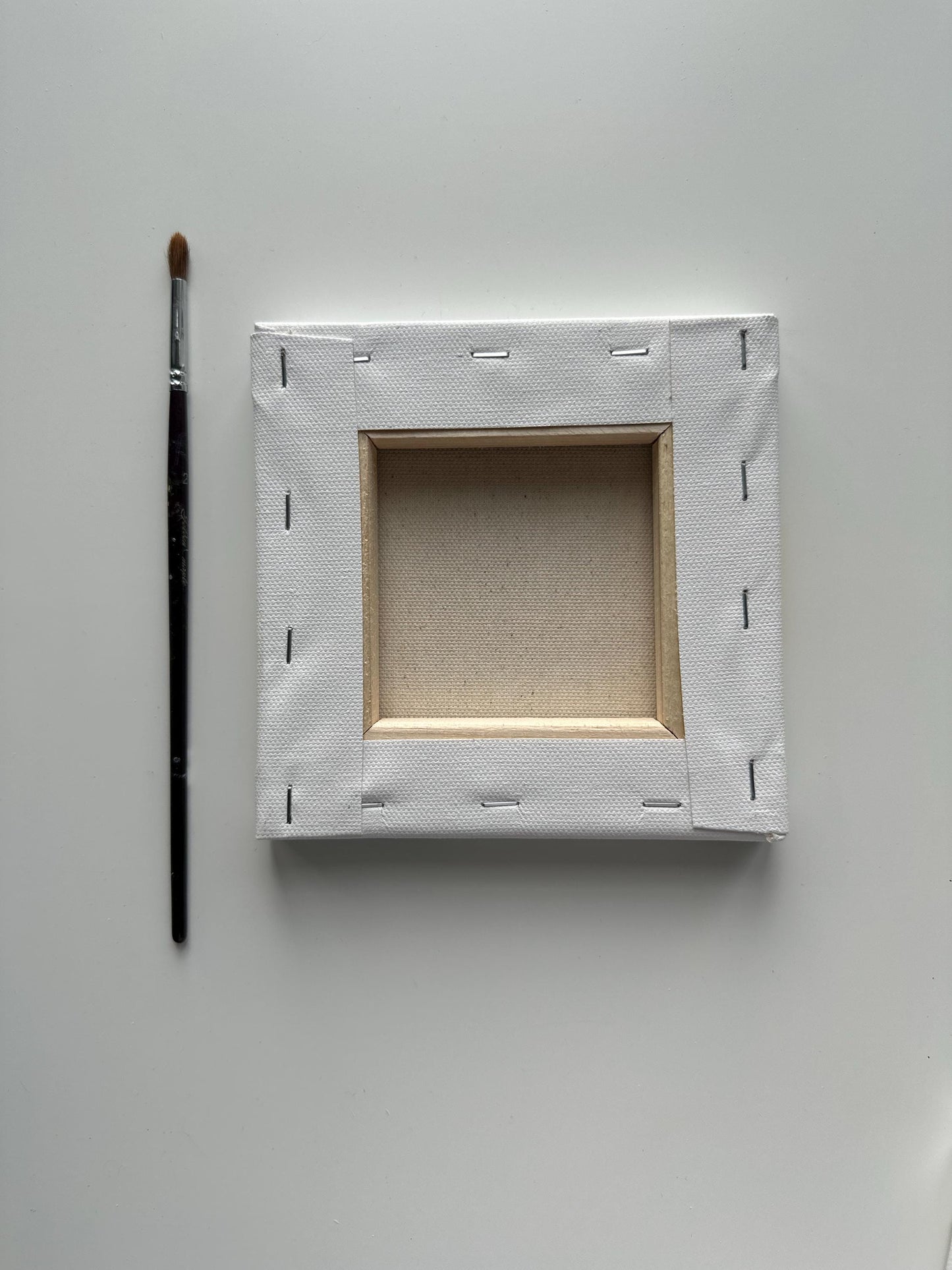 Original Sunset Acrylic Painting: Bold Red & Black Tones, 6x6 Canvas