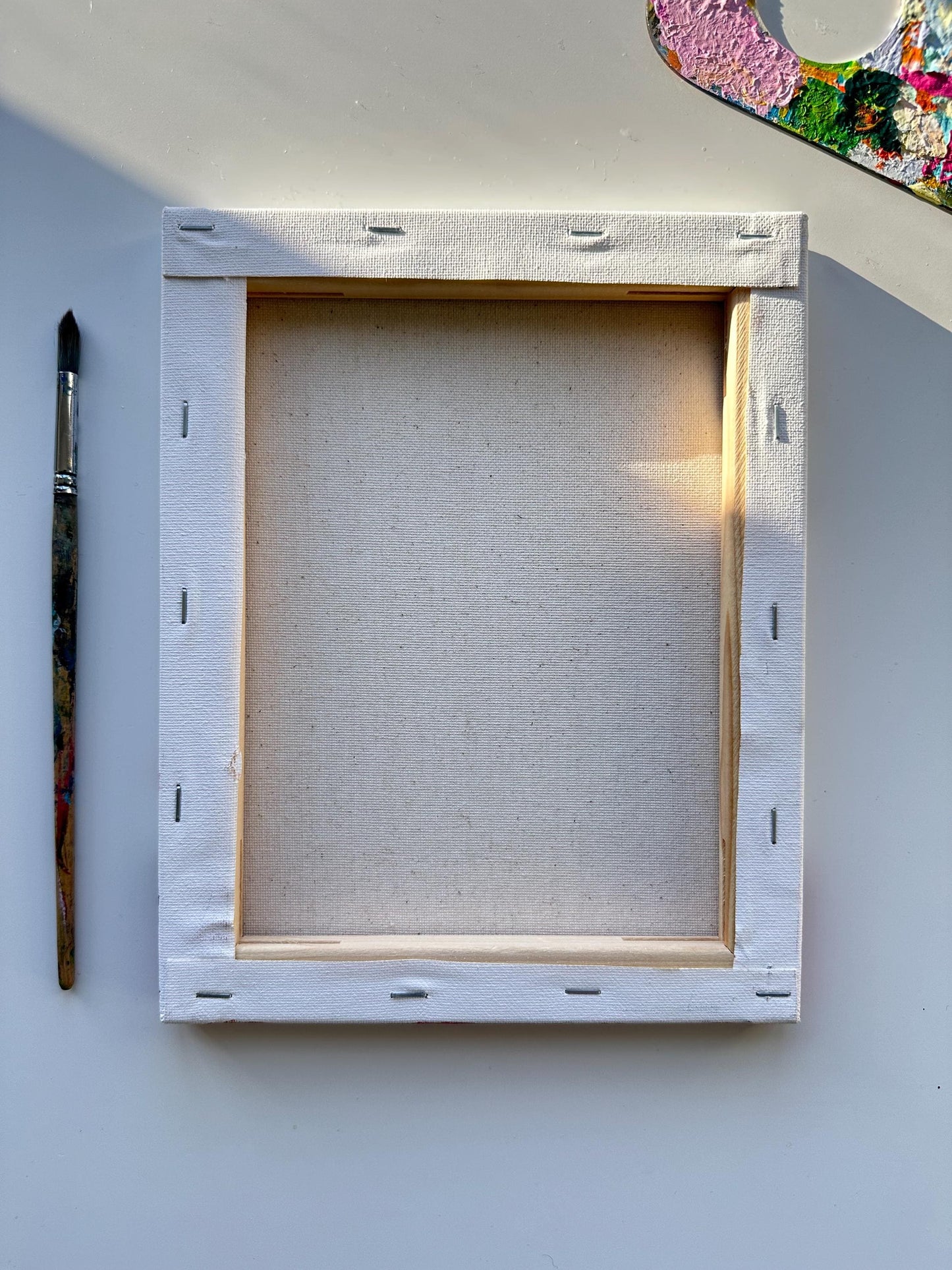 Original Red Forest Acrylic Painting: Enchanted Landscape Art (8x10)