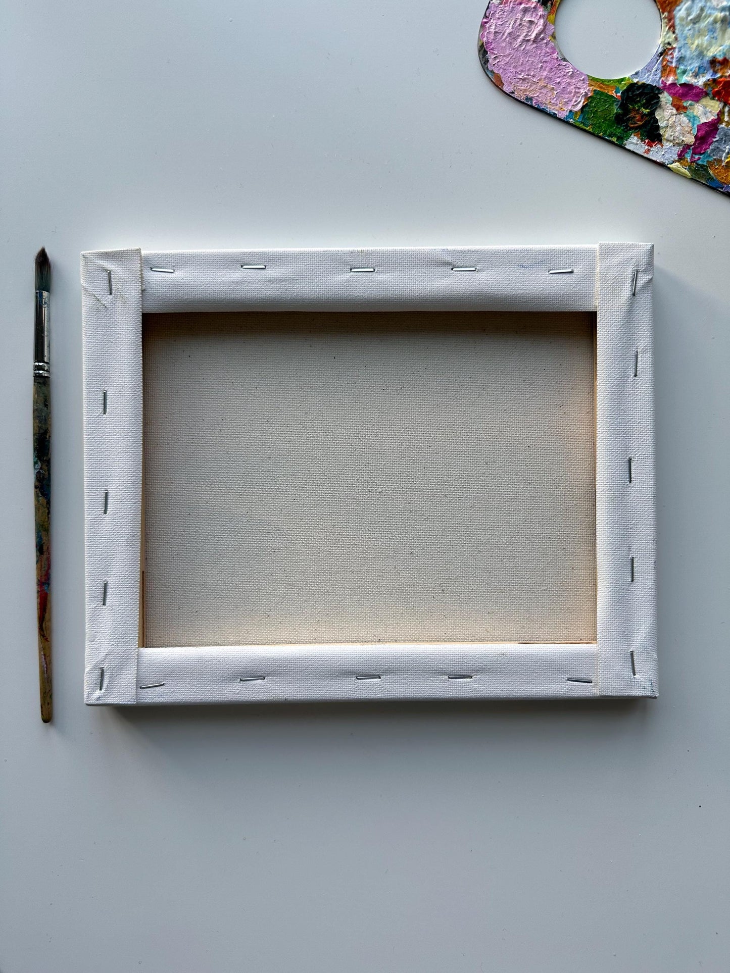 Original River Landscape Painting: 10"x8" Acrylic Art