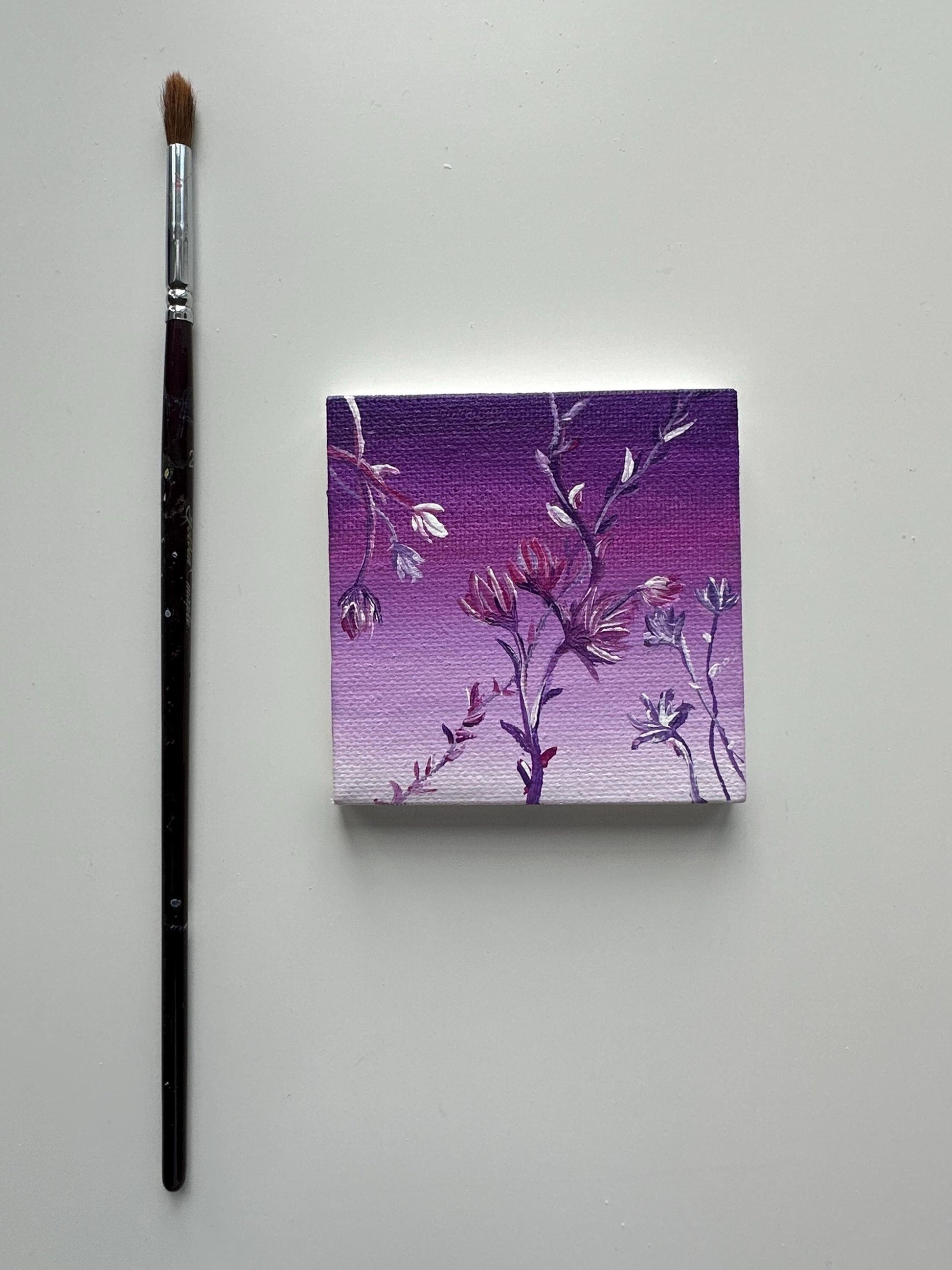 3x3 Acrylic Canvas Painting Original