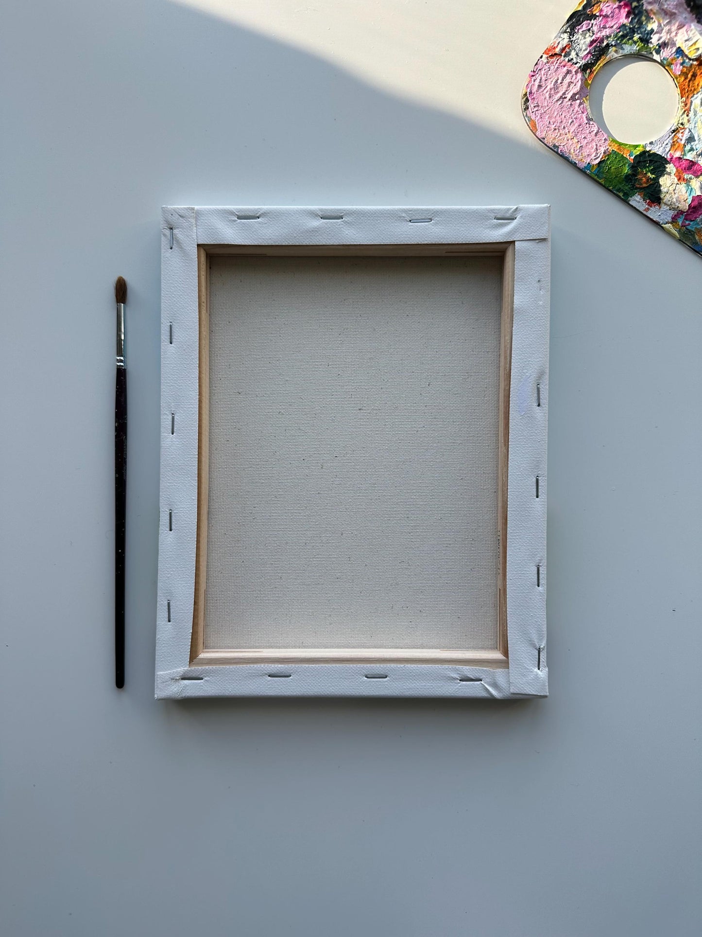 Original Tree and River Landscape Painting: 8x10 Acrylic Nature Art