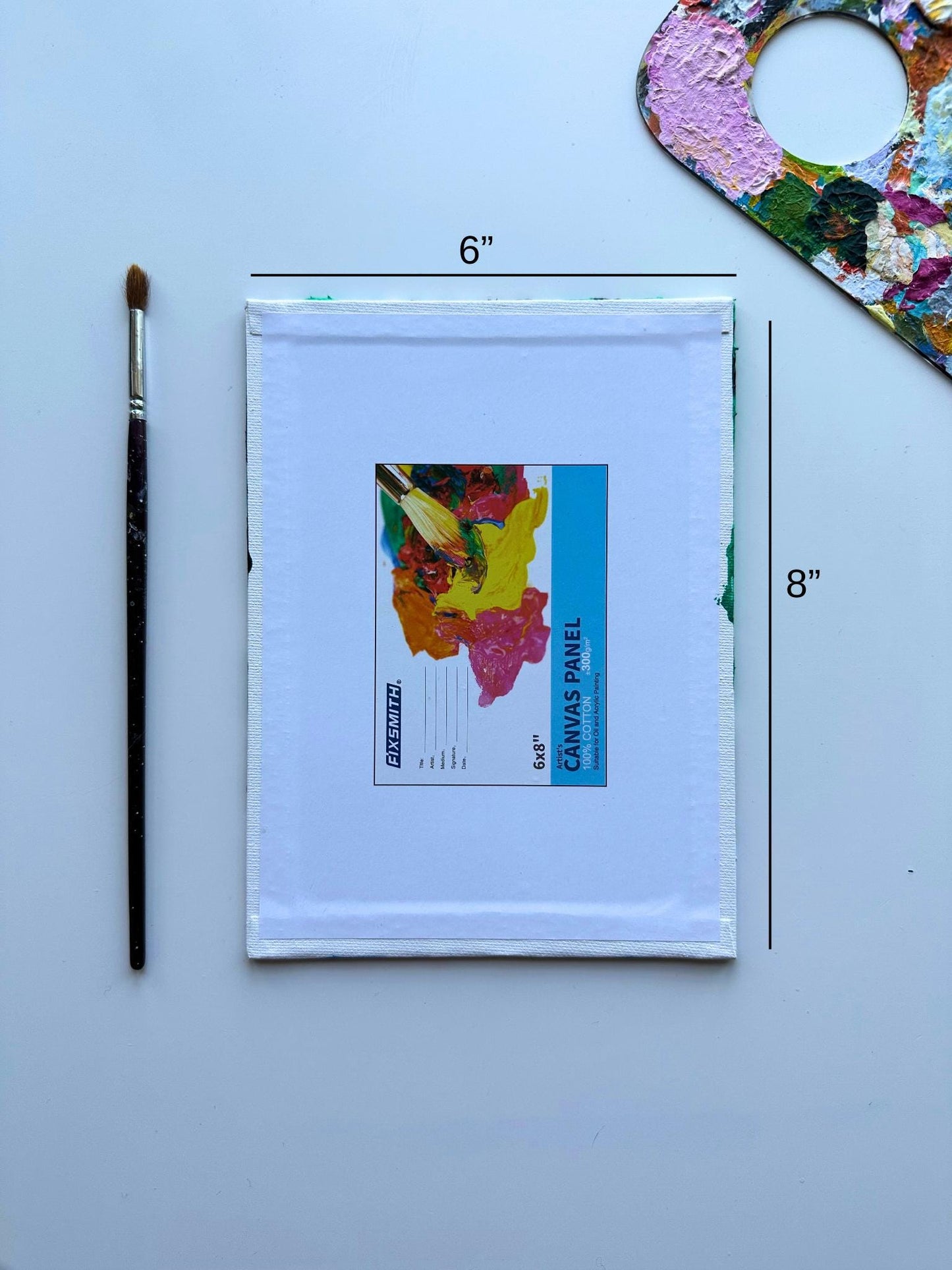 Hand-Painted Aurora Borealis Camping Scene | 5”x7” Original Canvas Art | Northern Lights Landscape