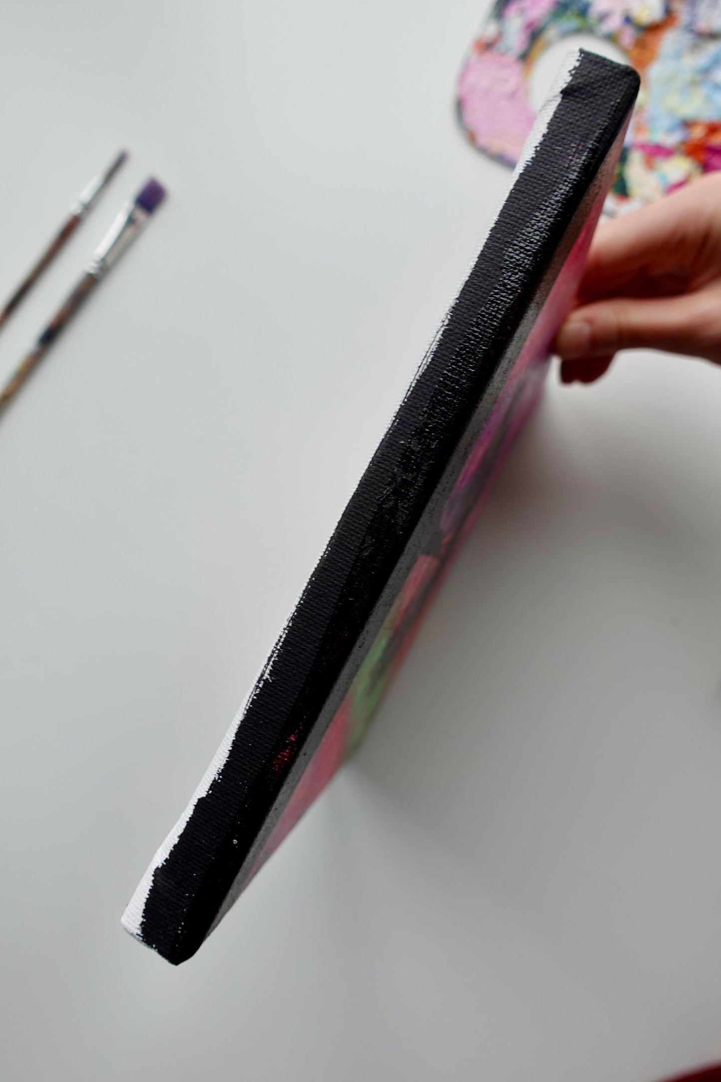 Cosmic Tree - 8x8 Original Hand-Painted Canvas | Galaxy Night Sky Wall Art | Celestial Landscape Decor