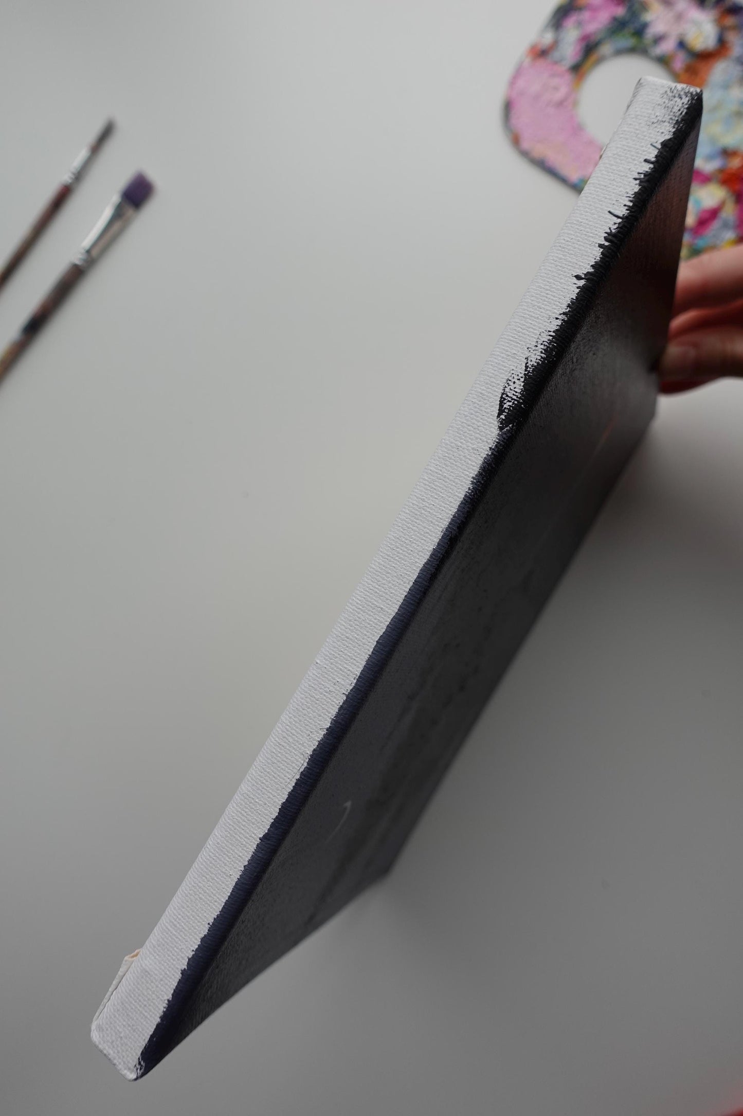 Moonlit Campfire Painting: Original Night Forest Acrylic Art (8x10 in)