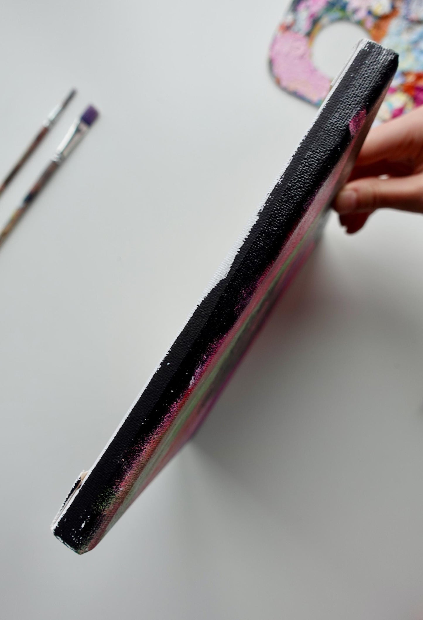 Cosmic Tree - 8x8 Original Hand-Painted Canvas | Galaxy Night Sky Wall Art | Celestial Landscape Decor