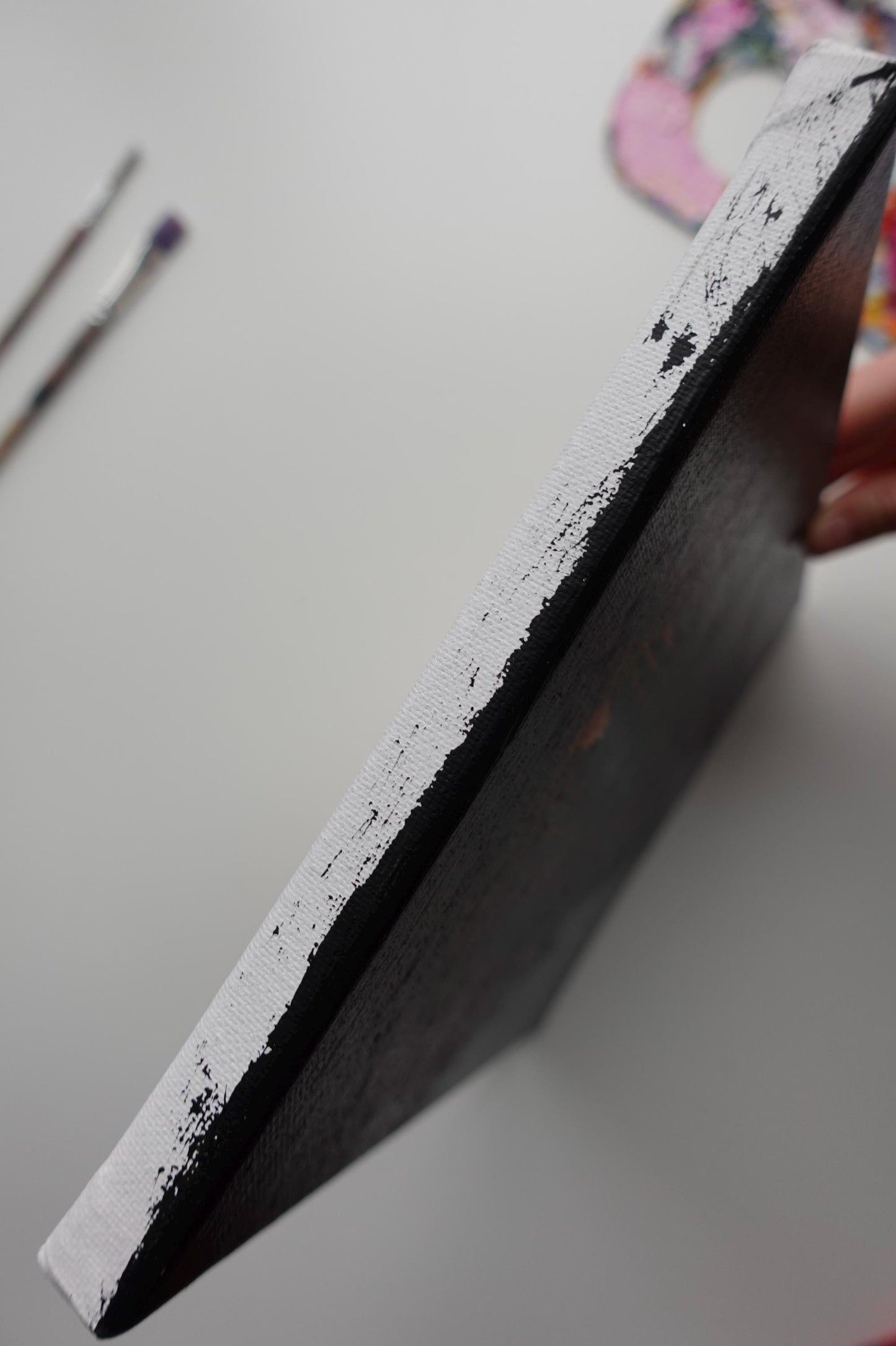 Moonlit Campfire Painting: Original Night Forest Acrylic Art (8x10 in)