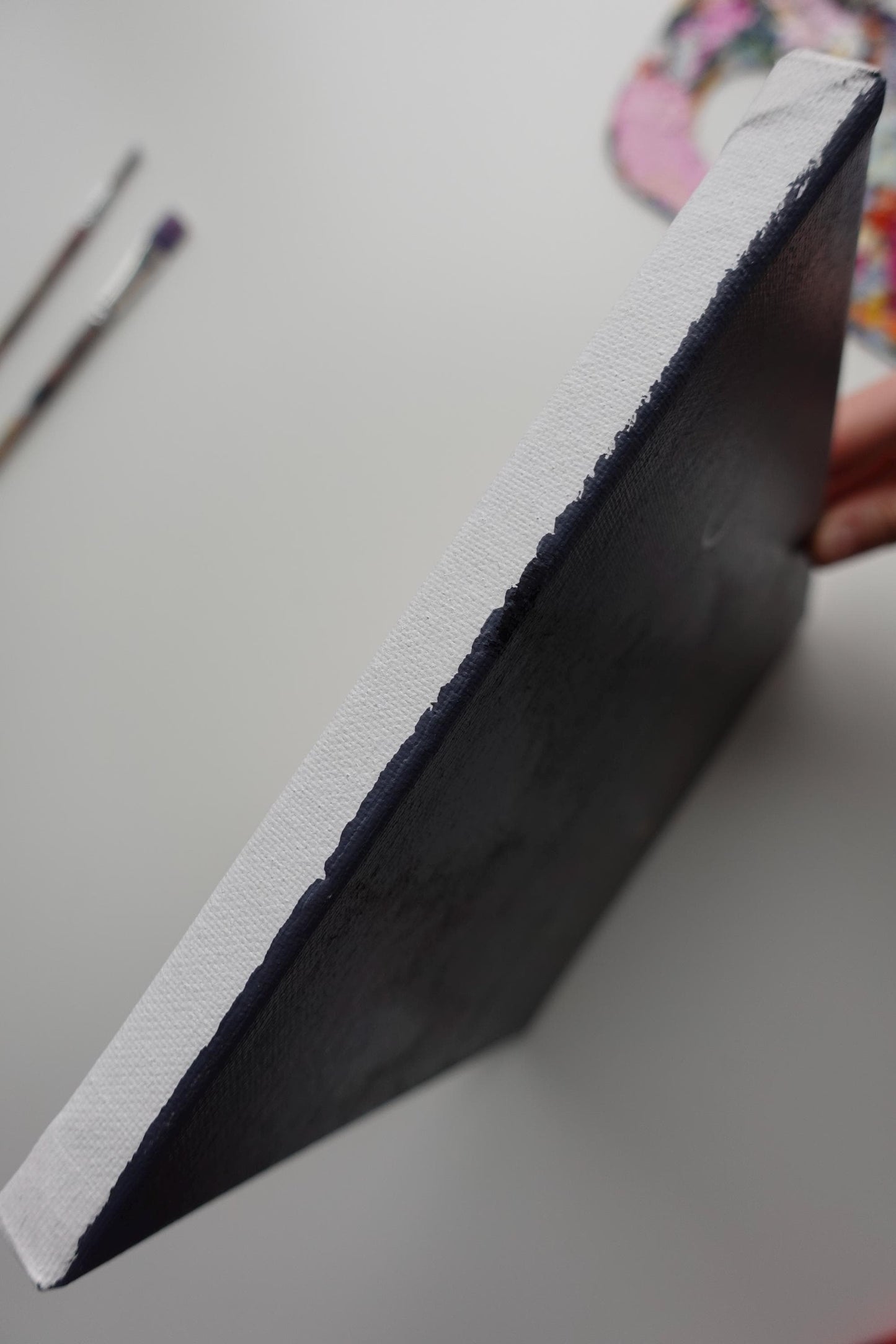 Moonlit Campfire Painting: Original Night Forest Acrylic Art (8x10 in)