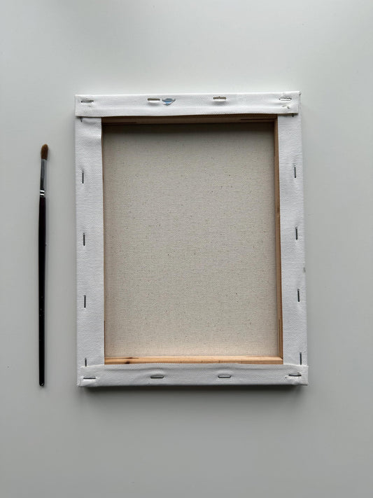 Original Sunset River Acrylic Painting: Fiery Sky Art (8x10 Canvas)