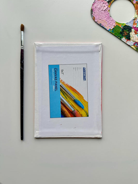 Sunset Glow by the Lake – Original 5”x7” Acrylic Painting | Wall Art Decor