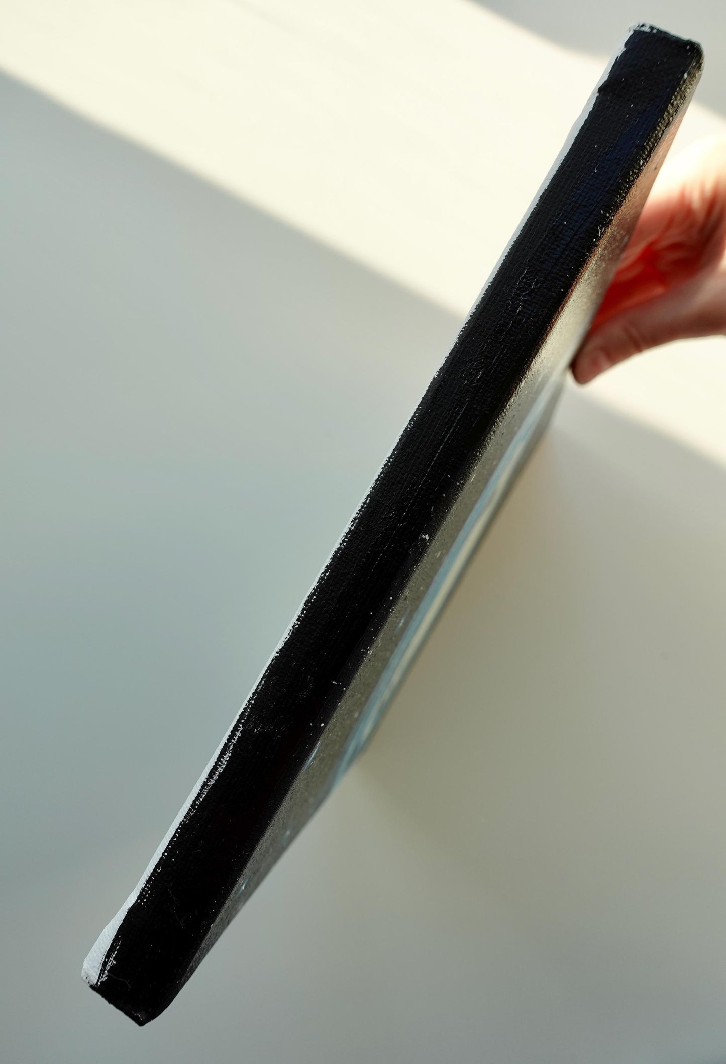 Cosmic Spiral Galaxy Acrylic Painting - 8x10 Canvas Art