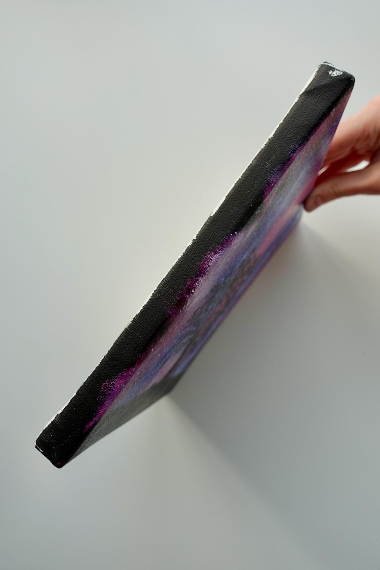 Cosmic Dream Tree Painting – Galaxy Silhouette Art, 8x8 Canvas