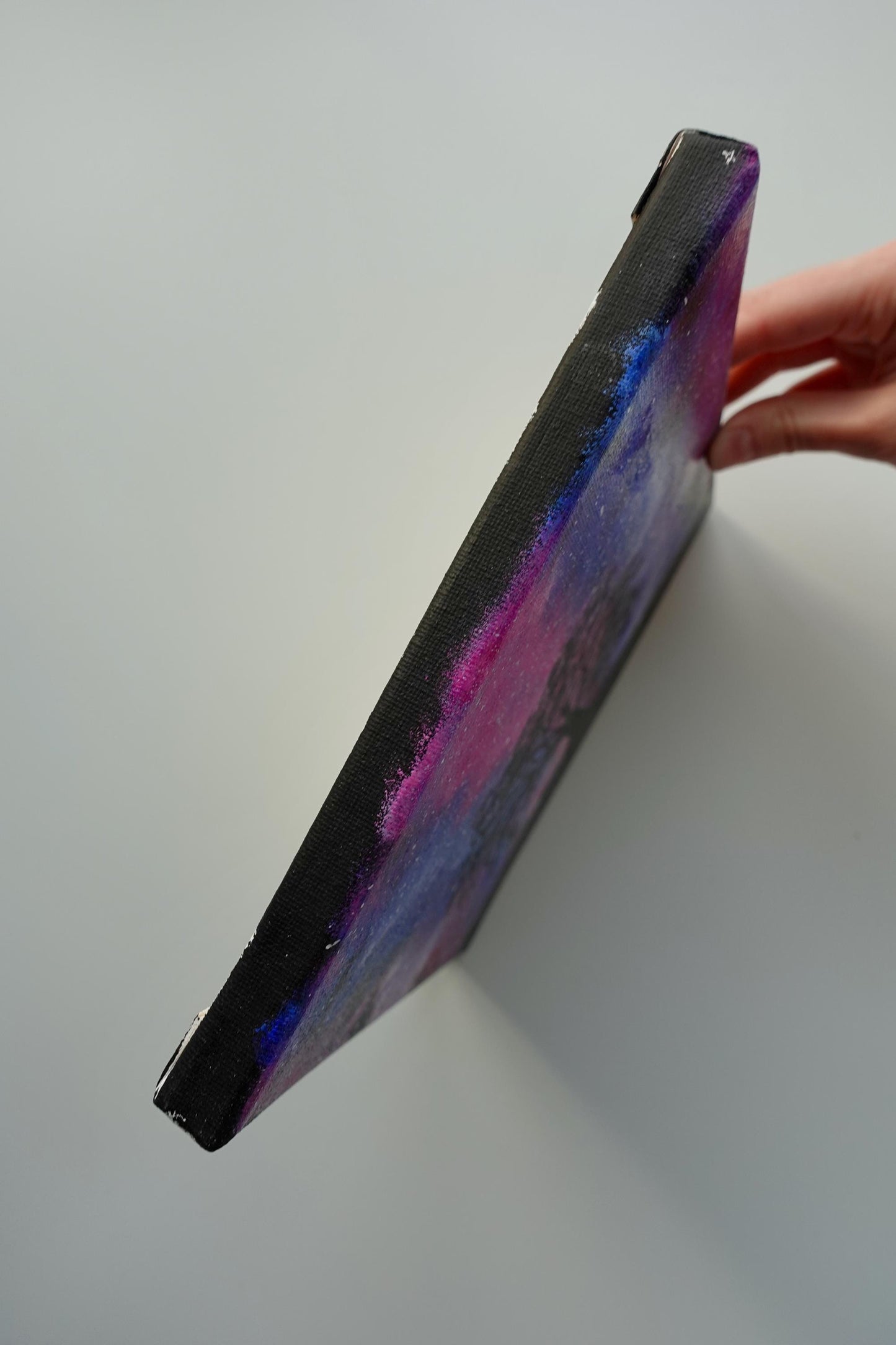 Cosmic Dream Tree Painting – Galaxy Silhouette Art, 8x8 Canvas