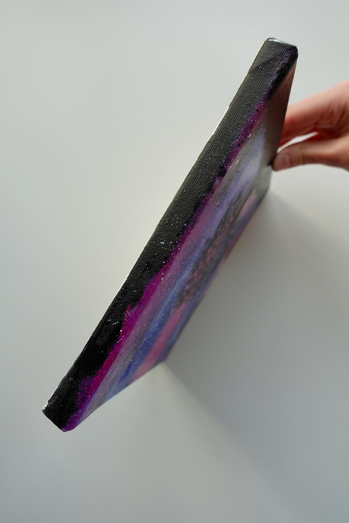 Cosmic Dream Tree Painting – Galaxy Silhouette Art, 8x8 Canvas