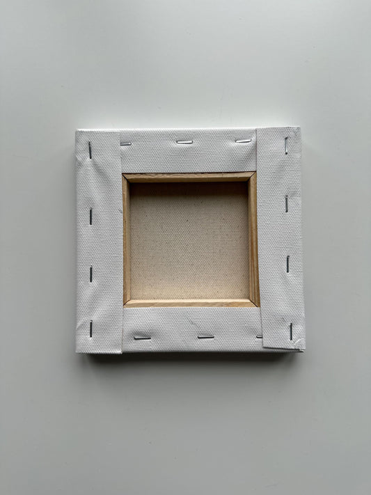 Starry Forest Road - 6x6” Original Acrylic Painting | Mini Galaxy Night Sky Wall Art