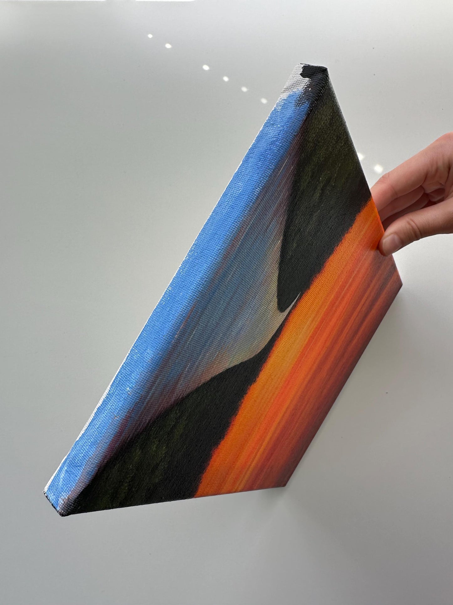 River Path at Glowing Sunset – Original Acrylic Painting, 8×10 inch on Canvas