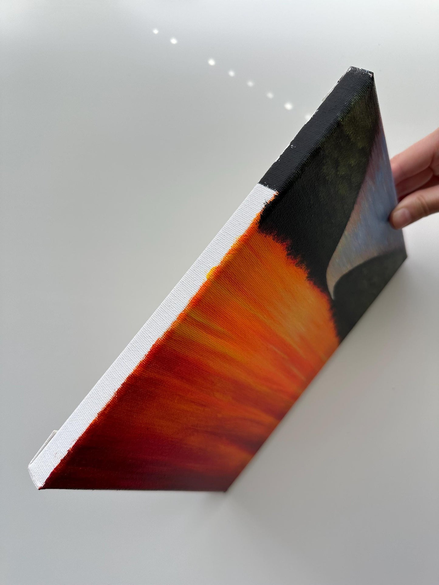 River Path at Glowing Sunset – Original Acrylic Painting, 8×10 inch on Canvas