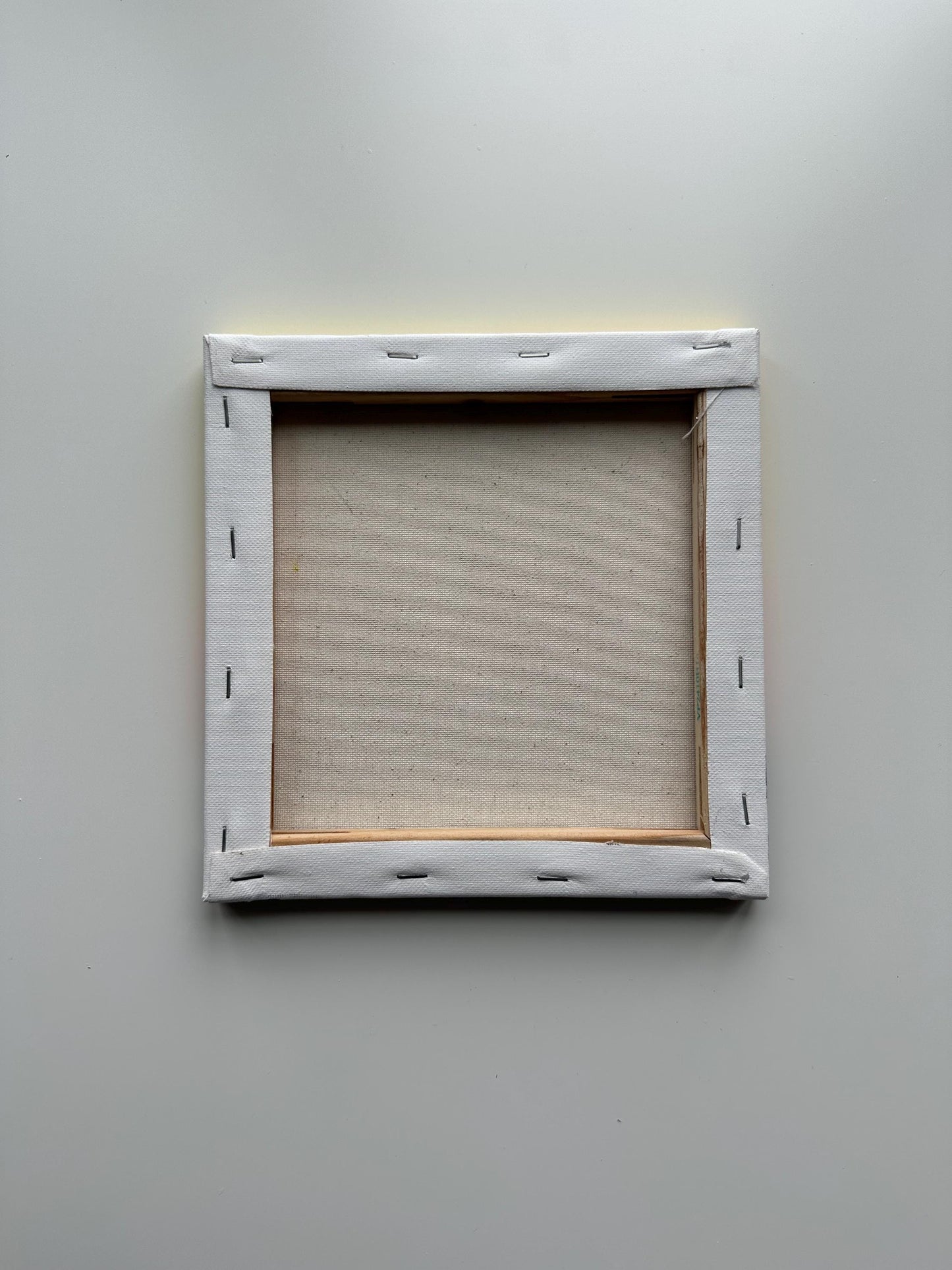 Sunset Road Trip Van in Pine Forest – Original Acrylic Painting, 8×8 inch on Canvas