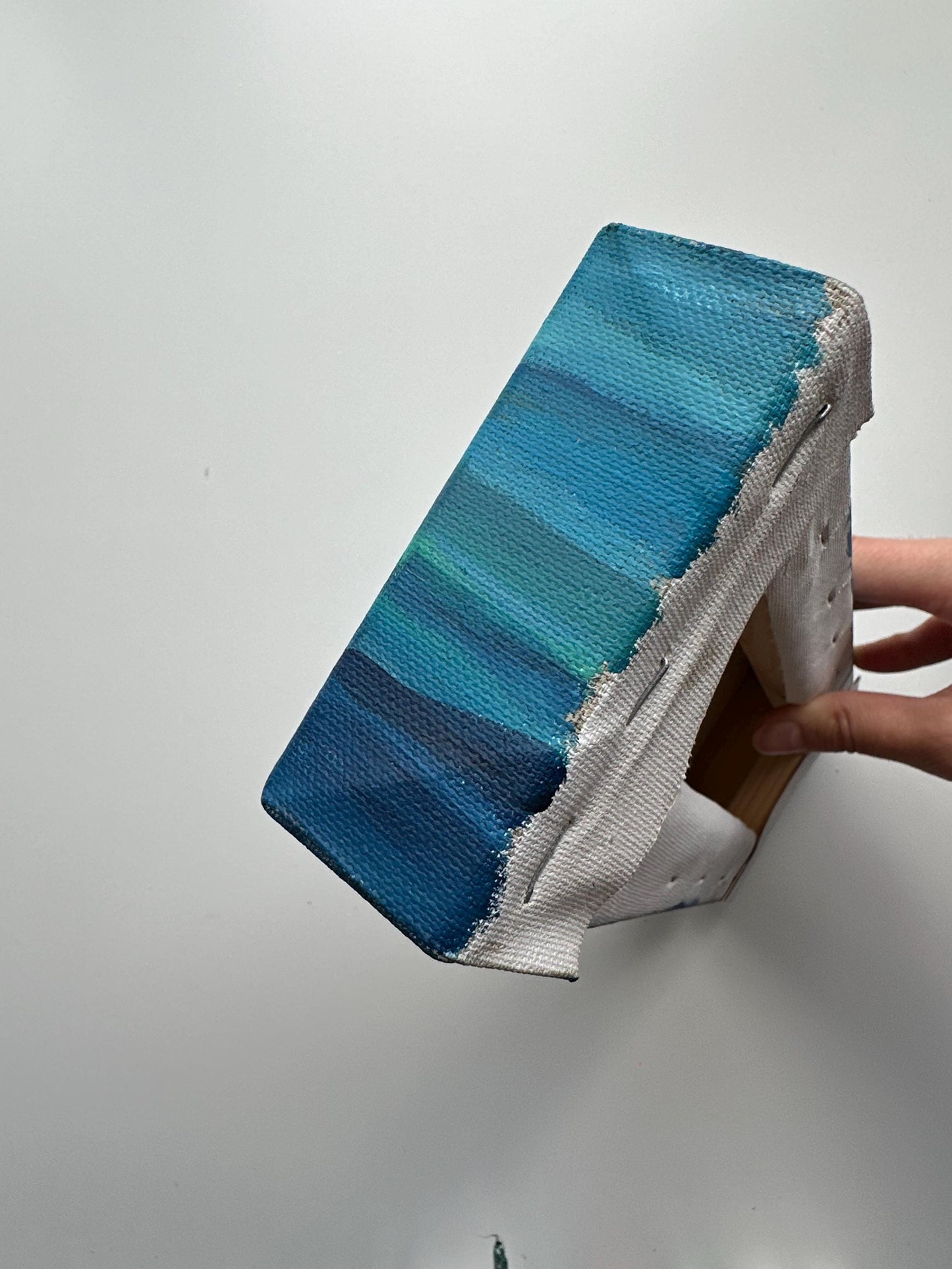 Quiet Currents – Original 4x12 Gallery Wrapped Acrylic Ocean Painting