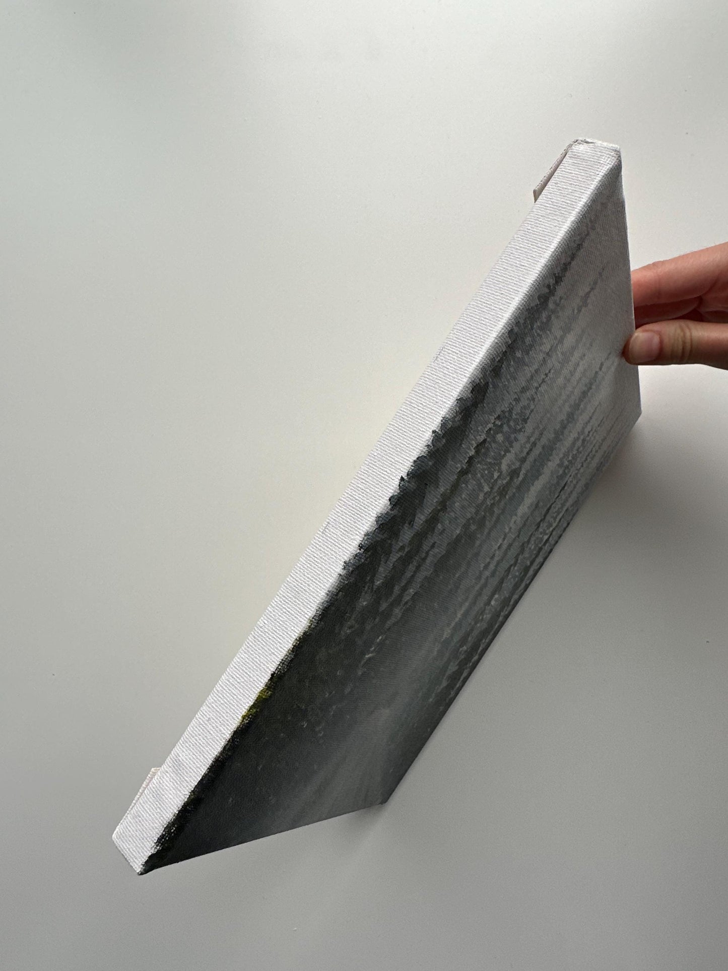 Misty Pine Forest Path – Original 8x10 Acrylic Landscape Painting