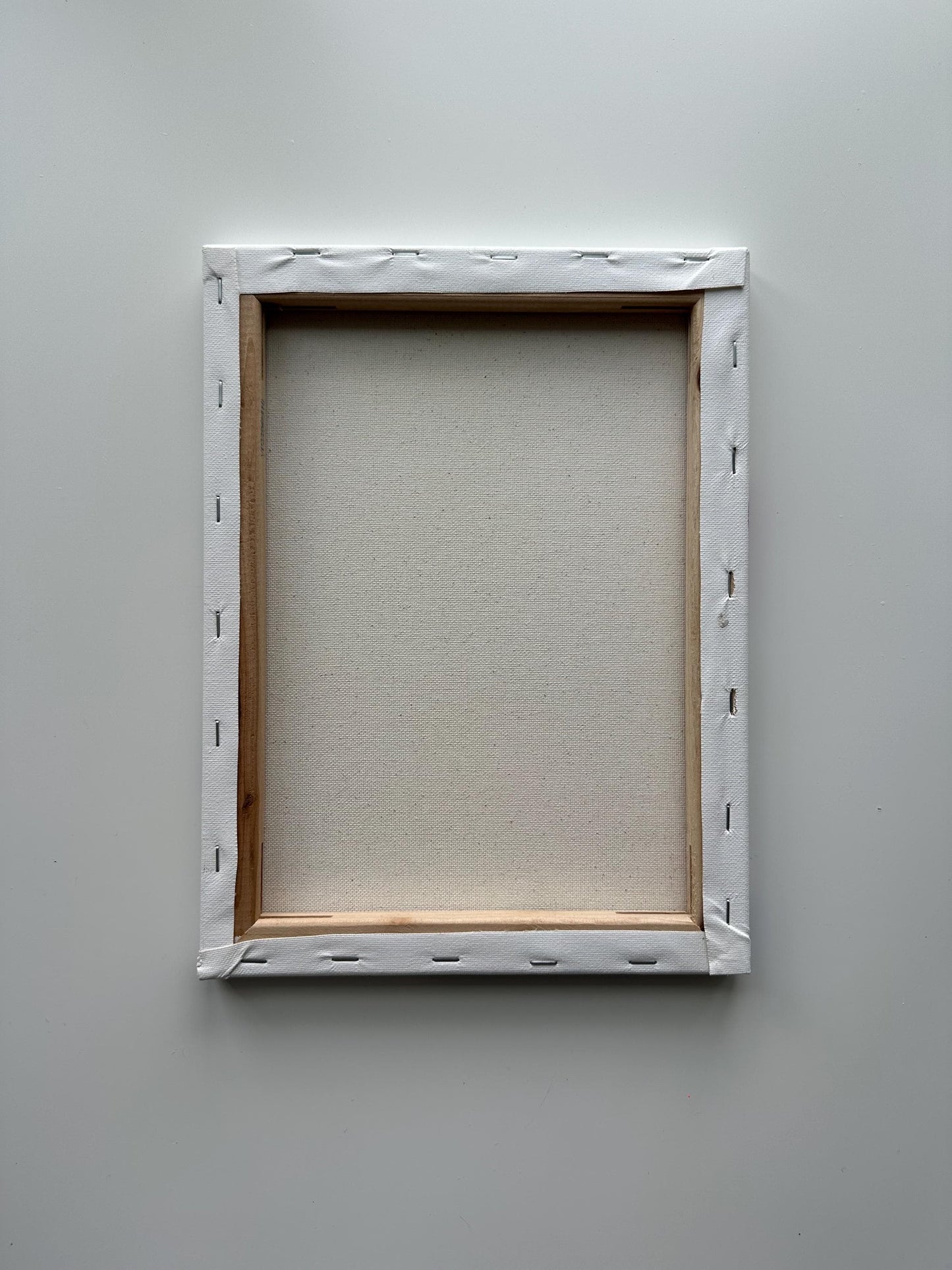 Original Winter Lake Acrylic Painting – Snowy Forest Scene, 9x12 Canvas