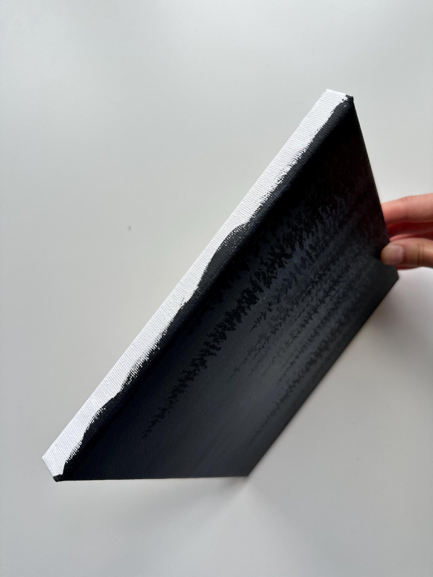 Into the Pines – Original 8x8 Monochrome Forest Acrylic Painting