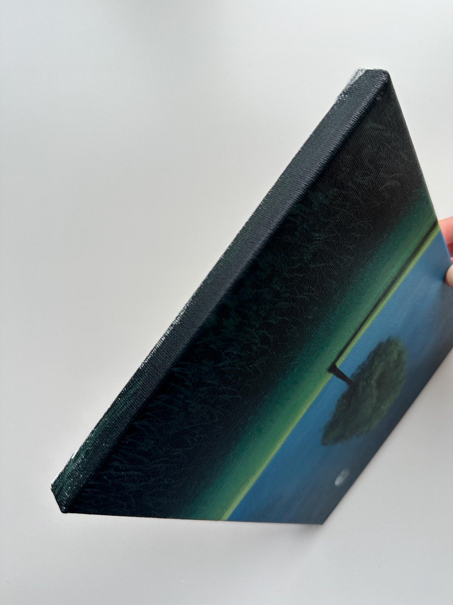 Original Moonlit Tree Painting – Minimalist Night Landscape, 8x10 Acrylic