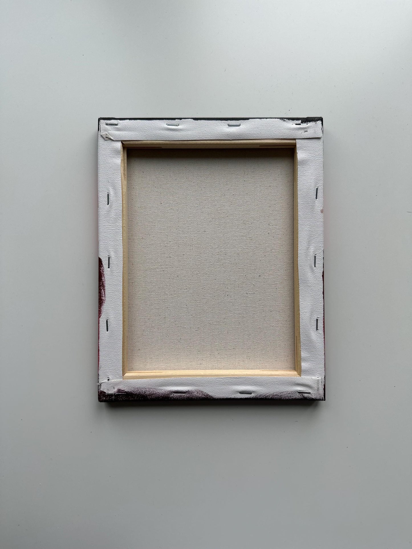 Original Red Sunset Seascape Painting – 8x10 Acrylic Art