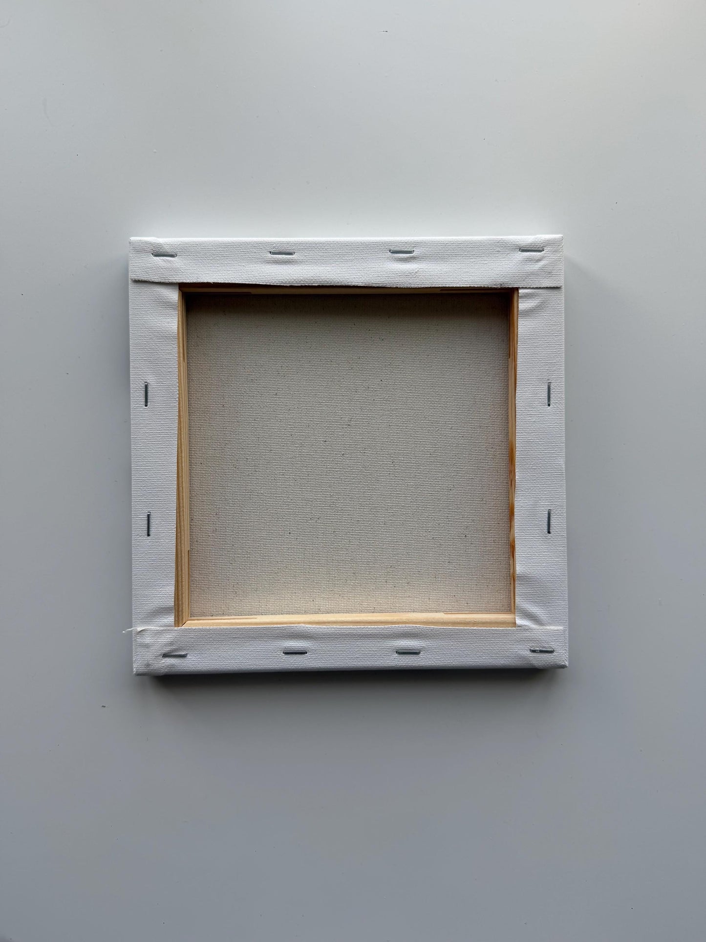 Original Moonlit Ocean Painting 8x8, Night Seascape Wall Art, Blue Moon Reflection Acrylic Painting