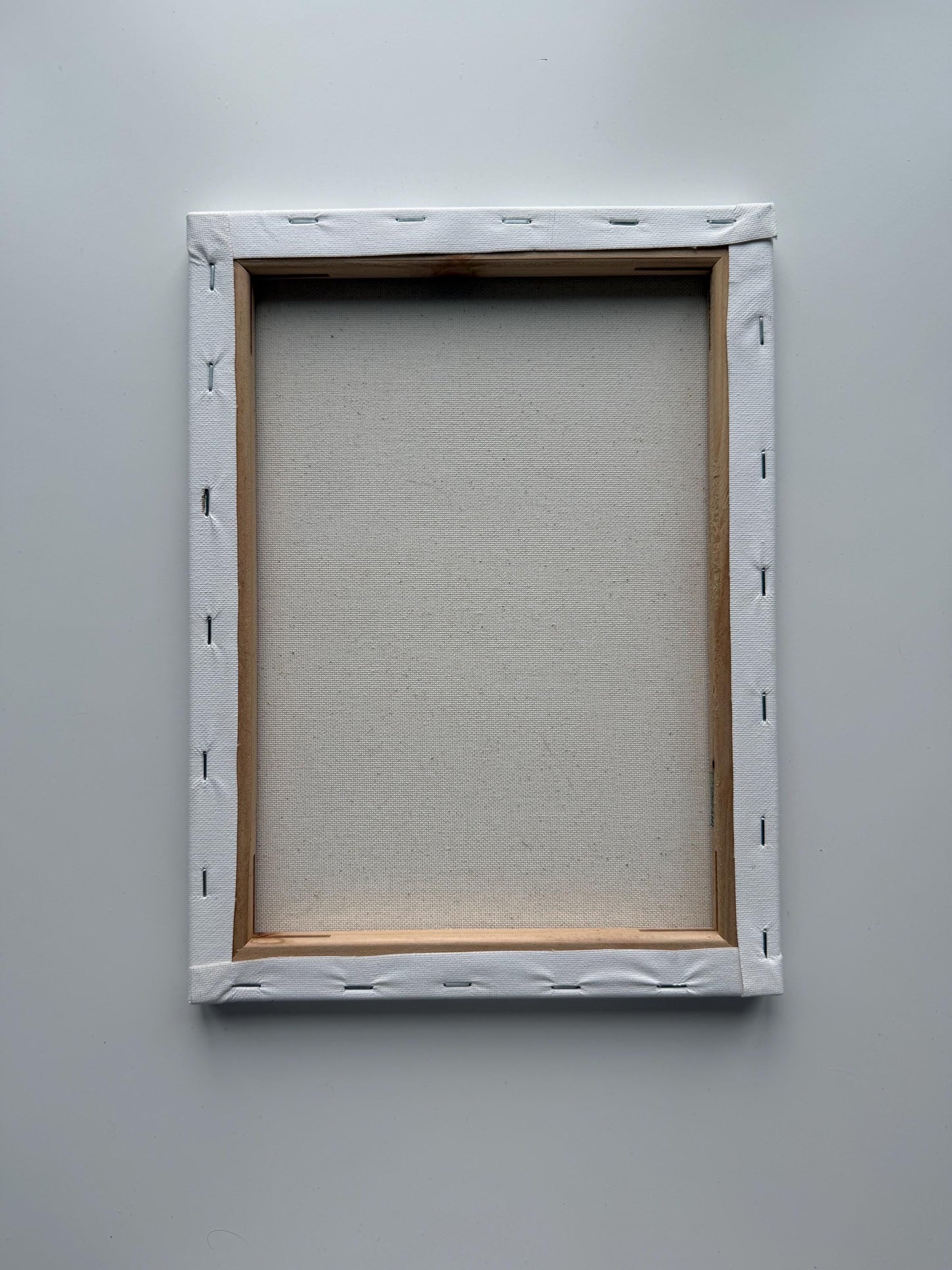 Original Misty Forest Painting, Moody Woodland Wall Art, 9x12 Stretched Canvas