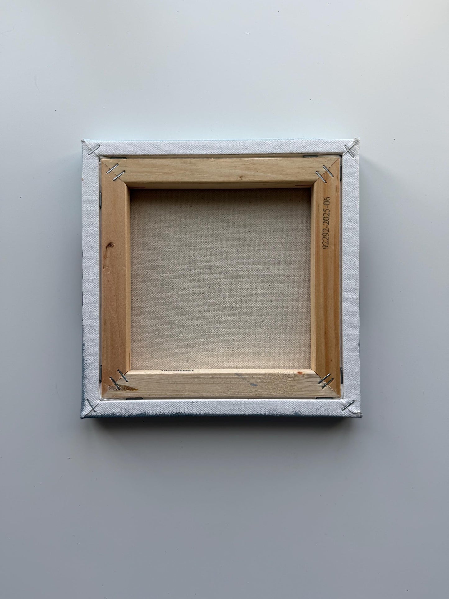 Original Acrylic Winter Cabin Painting 8x8, Snowy Forest Woodland Art, Cozy Wall Decor