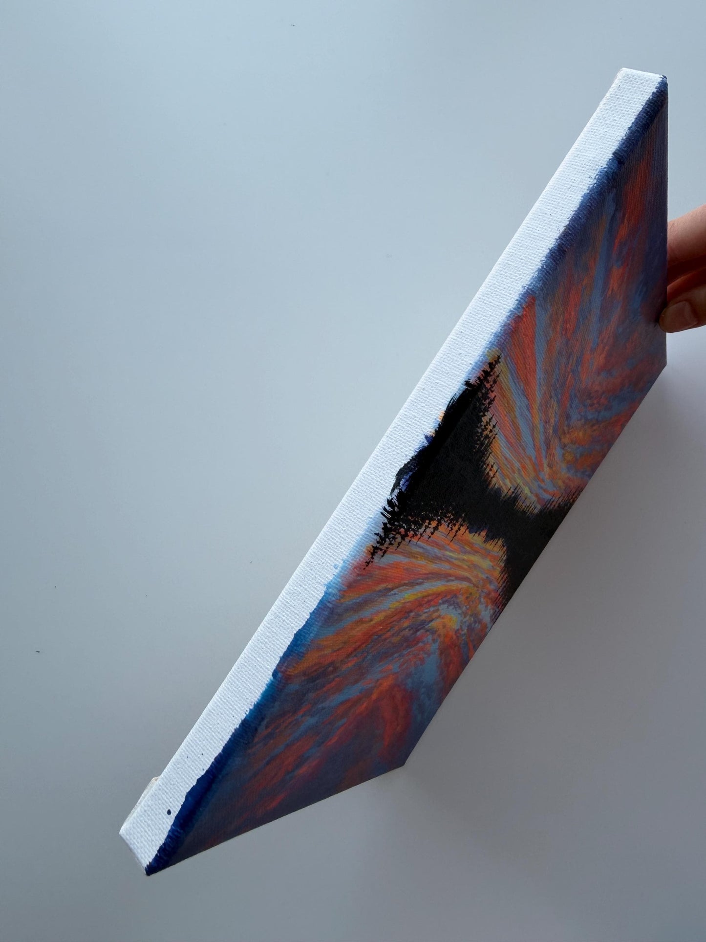 Ember Mirror | Original Sunset Lake Painting 8x10