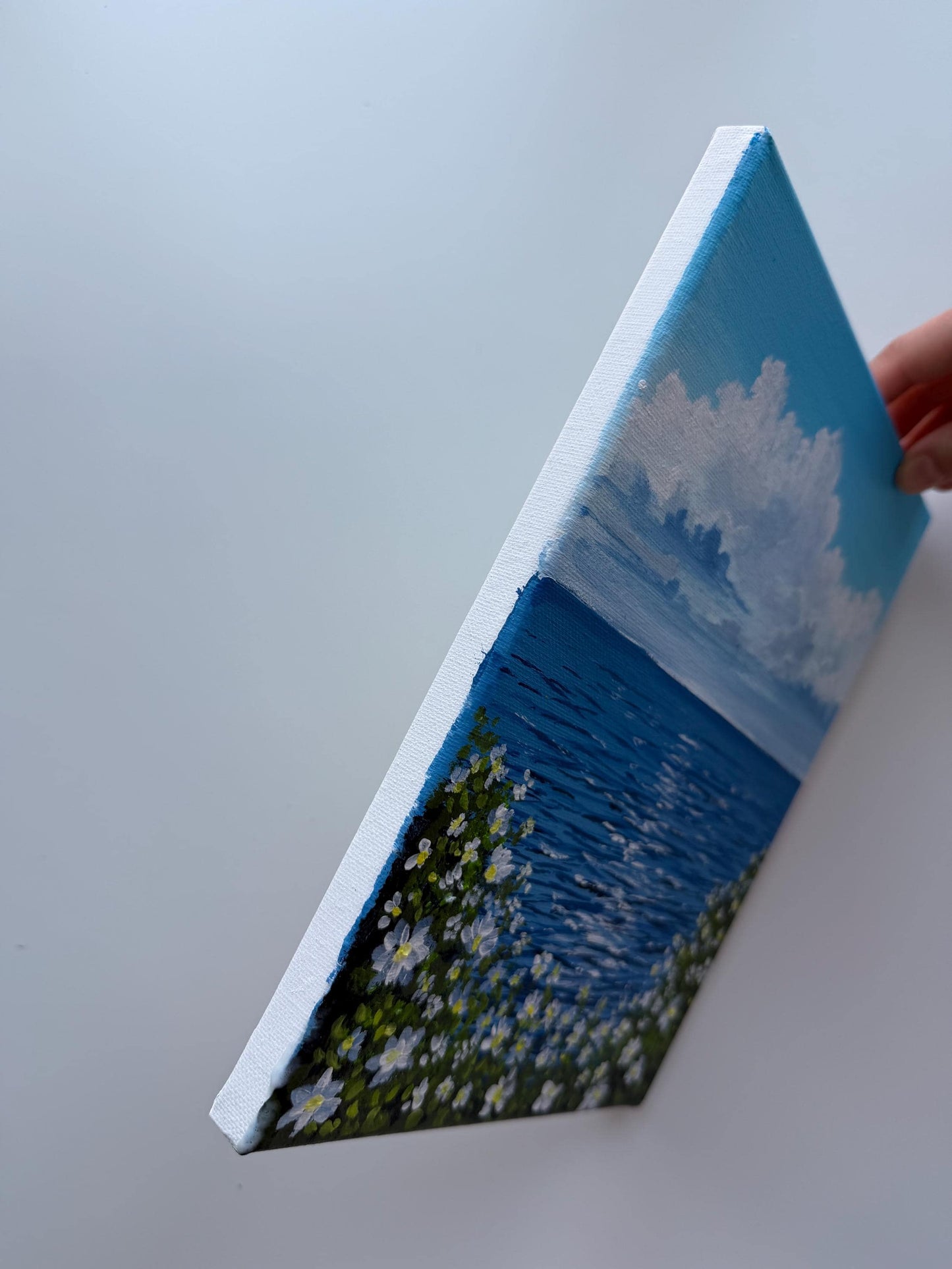 Blue Blossom Coast | Original Ocean Painting 8x10