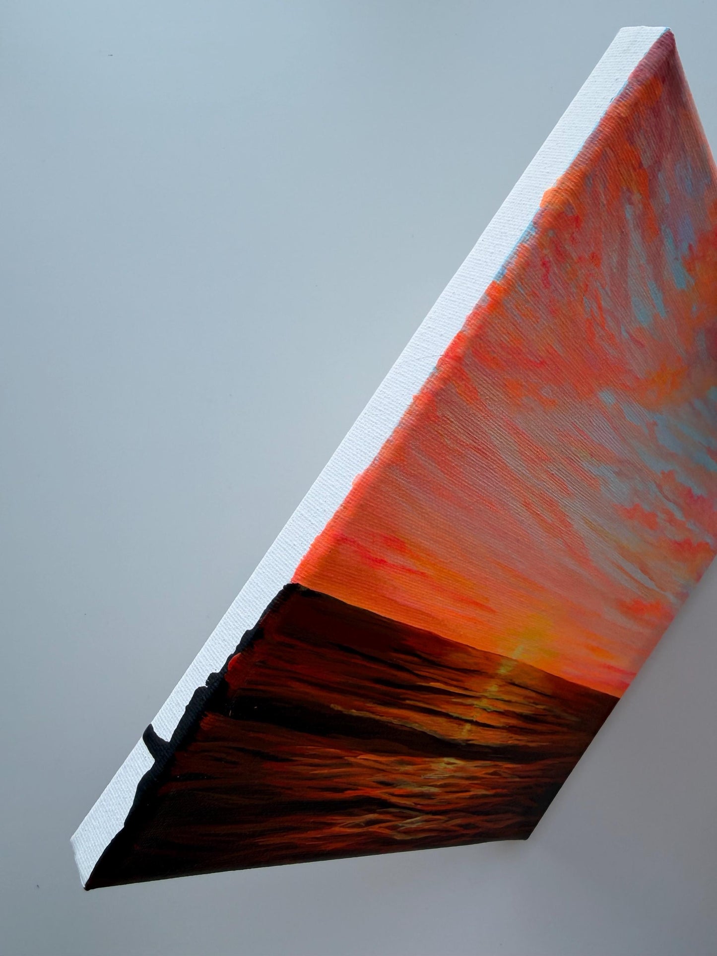 Golden Tide | Original Ocean Sunset Painting 10x10