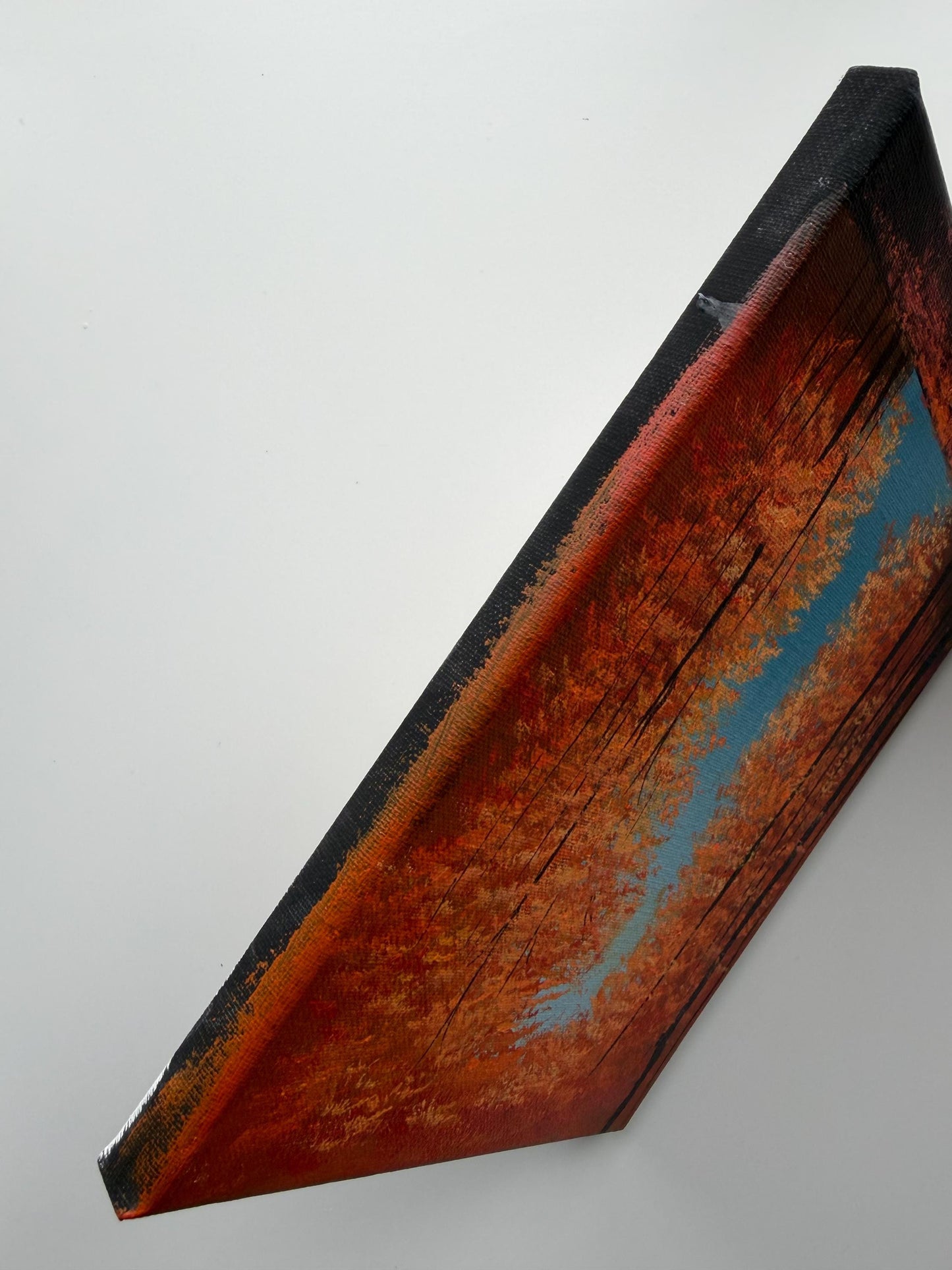 Into the Amber Light | Original Autumn Forest Painting 8x10