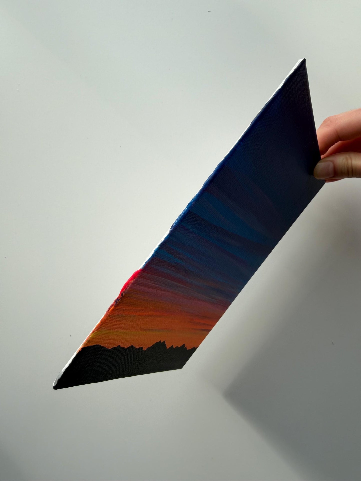 Last Light Ridge | Original Mountain Sunset Painting 6x8