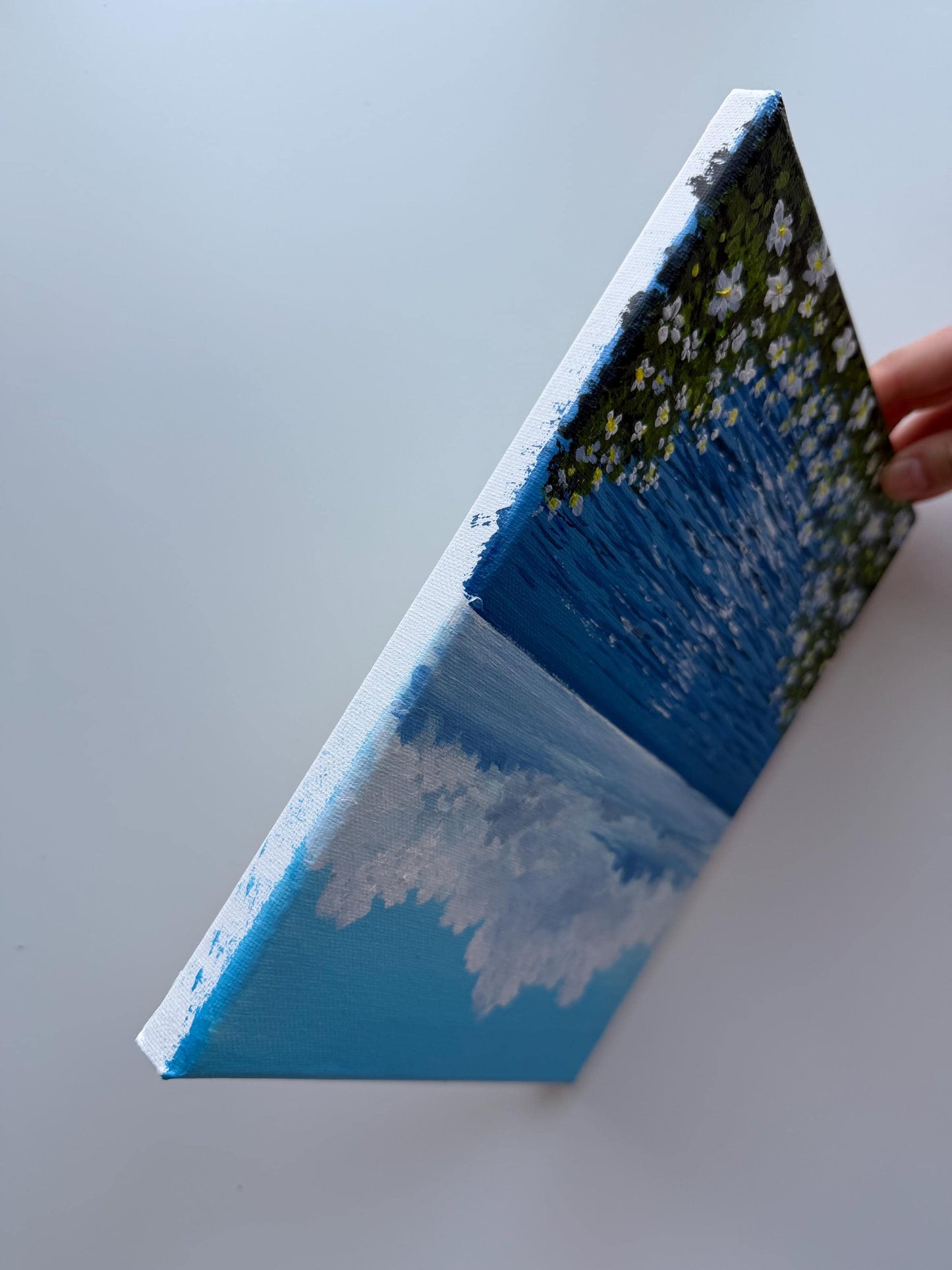 Blue Blossom Coast | Original Ocean Painting 8x10