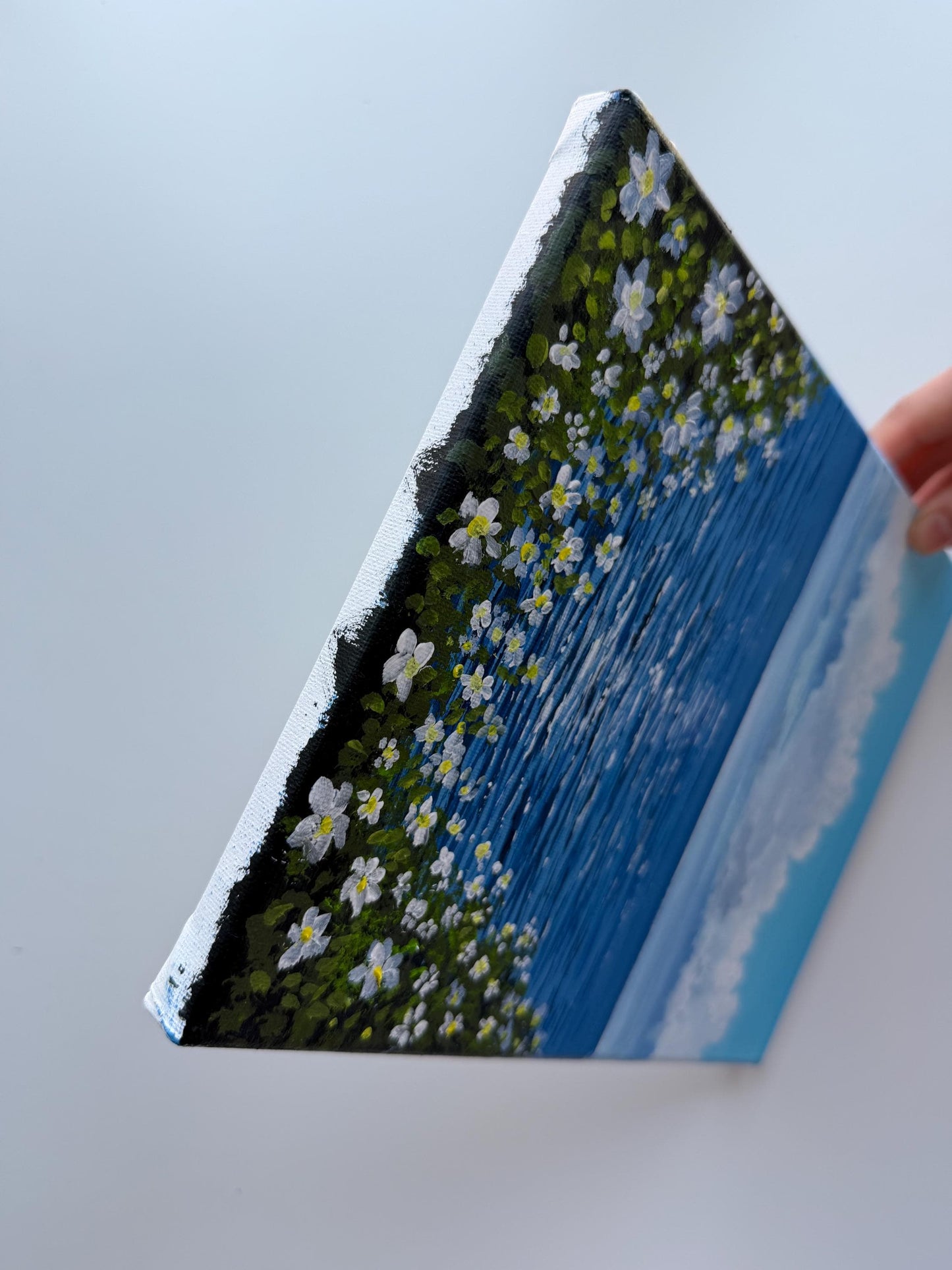 Blue Blossom Coast | Original Ocean Painting 8x10