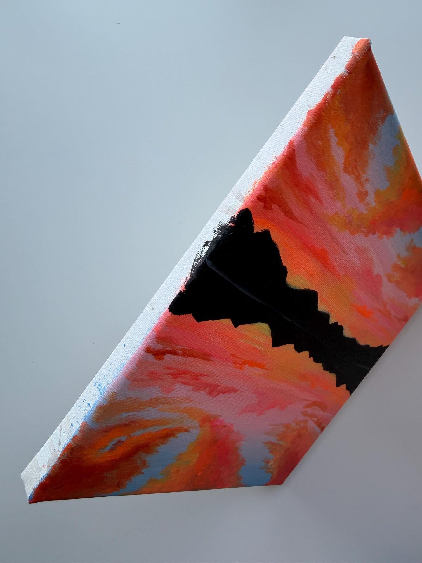 Afterglow Horizon | Original Mountain Sunset Painting 10x10