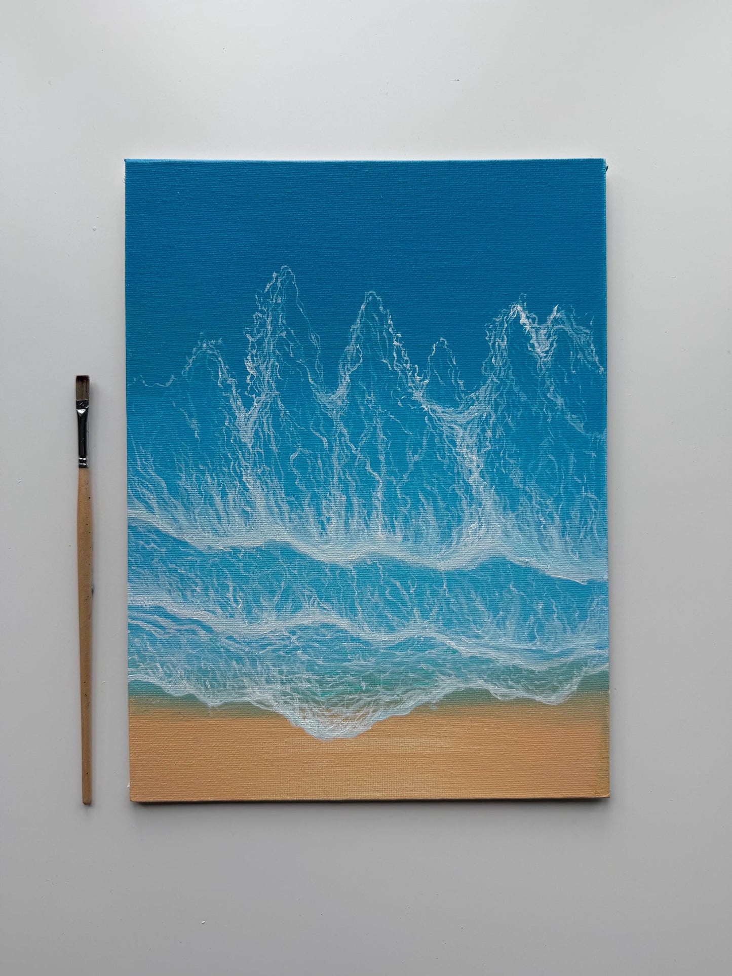 Sea Lace | Original Ocean Wave Painting 9x12