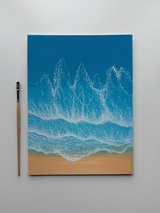 Sea Lace | Original Ocean Wave Painting 9x12